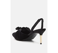 mayfair velvet high heel mule sandals