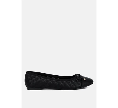 naoki quilted faux leather ballerinas