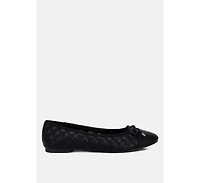 naoki quilted faux leather ballerinas