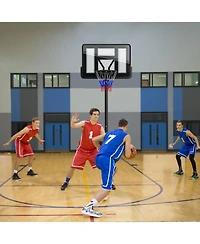 Slickblue Portable Basketball Hoop with 9-Position Adjustable Height