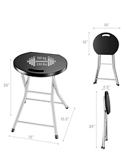 Slickblue 28 Inch Portable Folding Stools with 330lbs Limited Sturdy Frame