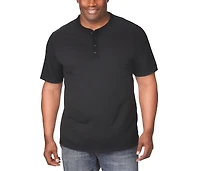 KingSize Big & Tall Shrink-Less Longer Length Lightweight Henley T-Shirt