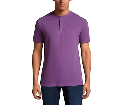 KingSize Tall Shrink-Less Longer Length Lightweight Henley T-Shirt