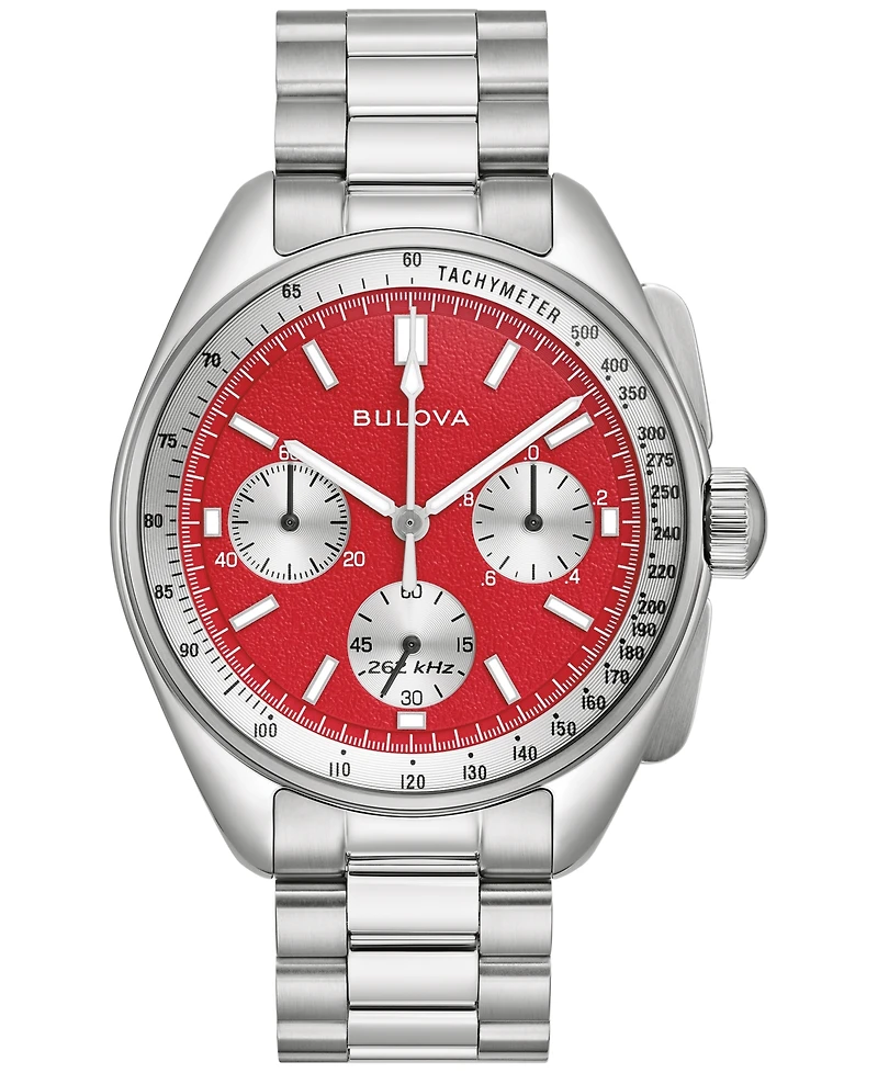 Bulova Men's Chronograph Lunar Pilot Stainless Steel Bracelet Watch 44mm