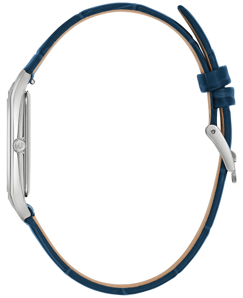 Bulova Men's Sutton Blue Leather Strap Watch 29mm