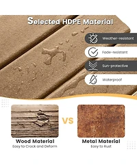 Slickblue 14 Inch Square Weather-Resistant Adirondack Side Table