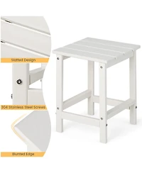 Slickblue 14 Inch Square Weather-Resistant Adirondack Side Table