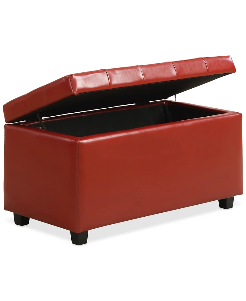 Verona Faux Leather Storage Ottoman