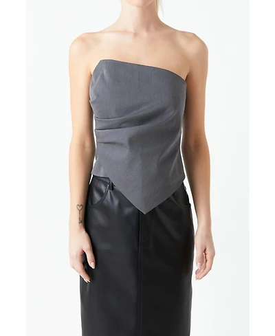 Grey Lab Women's Draped Corset Top