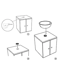 Aquaterior Bathroom Sink Mounting Ring Orb for Countertop Glass Vessel Sink Drain Mount Support 2 Pcs