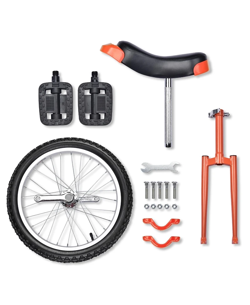 Yescom 18 In Wheel Outdoor Unicycle Skid-proof Tire Fitness Bicycle Balance Training for Adults Teenagers Kids