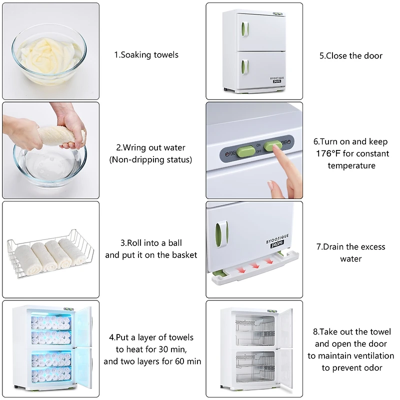 Yescom 46L Hot Uv Sterilizer Towel Warmer Cabinet Heated Nail Salon Spa Facial Dual 4 Rack