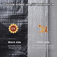 16x20 Ft 14 Mil Poly Tarp Protective Cover Tarpaulin Heavy Duty Uv Resistant