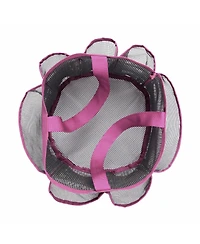 Yescom Portable Mesh Shower Caddy Tote 8 Pockets Bathroom Carry Bag Pink/Black Opt