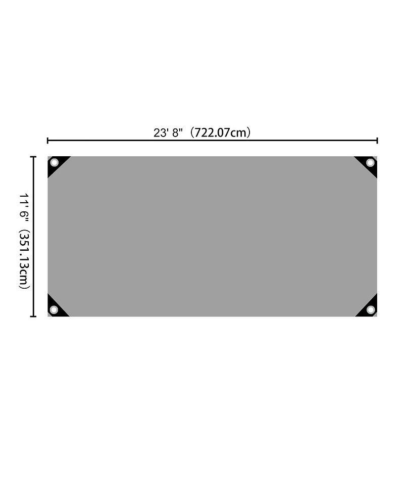 12x24 Ft 10 Mil Poly Tarp Protective Cover Ball Bungee Kit Tarpaulin Outdoor
