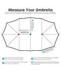 Yescom 9 Ft Patio Umbrella Replacement Canopy for 6 Rib Market Umbrella Table Outdoor Backyard Pool Sea Restaurant Navy