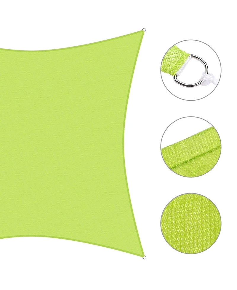 2 Pack 18x18 Ft 97% Uv Block Square Sun Shade Sail Canopy Outdoor Backyard Pool