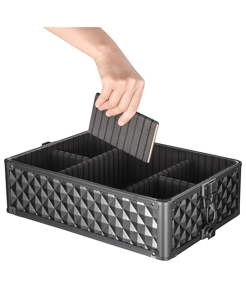 Byootique 4in1 Rolling Makeup Case Cosmetic Train Case Organizer Storage Artist