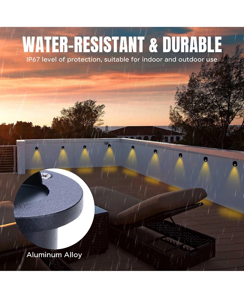 Yescom 12V Led Warm White Deck Stair Light Lamp Waterproof Yard Patio Pathway Landscape 20 Pack