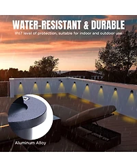 Yescom 12V Led Warm White Deck Stair Light Lamp Waterproof Yard Patio Pathway Landscape 20 Pack