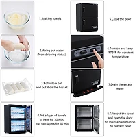 46L 2in1 Dual Cabinet Towel Warmer Uv Sterilizer with 4 Racks for Salon Hotel