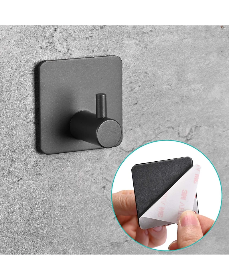 Aquaterior 5-Piece Bathroom Hardware Set Wall Mount 15" Towel Bar Toilet Paper Holder Hook