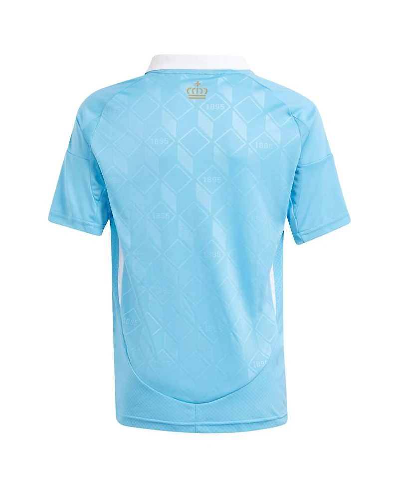 Adidas Big Boys and Girls Blue Belgium National Team 2024 Away Replica Jersey