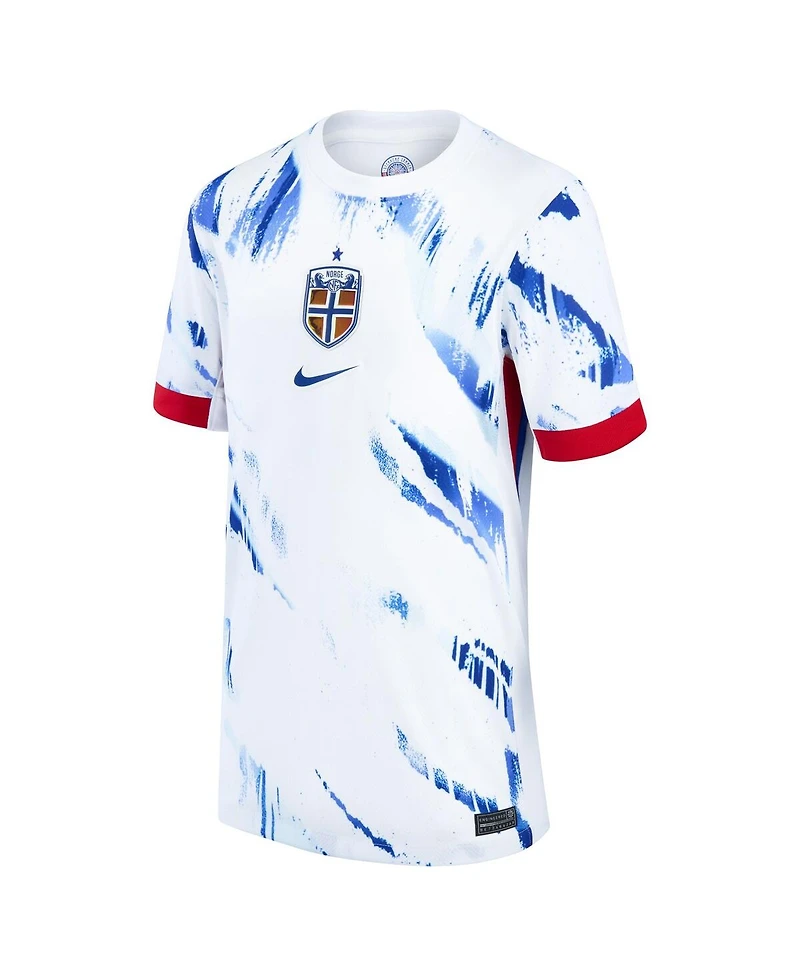 Nike Big Boys and Girls White Norway National Team 2024 Away Replica Blank Jersey