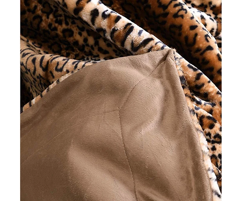 MarCielo Faux Fur Throw Blanket Leopard Cheetah Bed Blanket - 50 by 70 inches