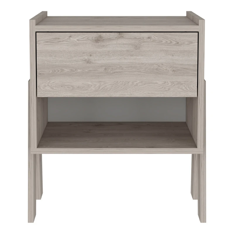 Fm Furniture Hyacinth Nightstand, One Drawer, Open Shelf