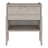 Fm Furniture Hyacinth Nightstand, One Drawer, Open Shelf