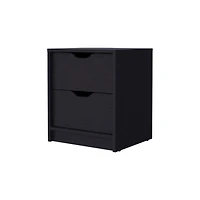 Fm Furniture Dillon 2 Drawers Nightstand, Bedside Table with Storage