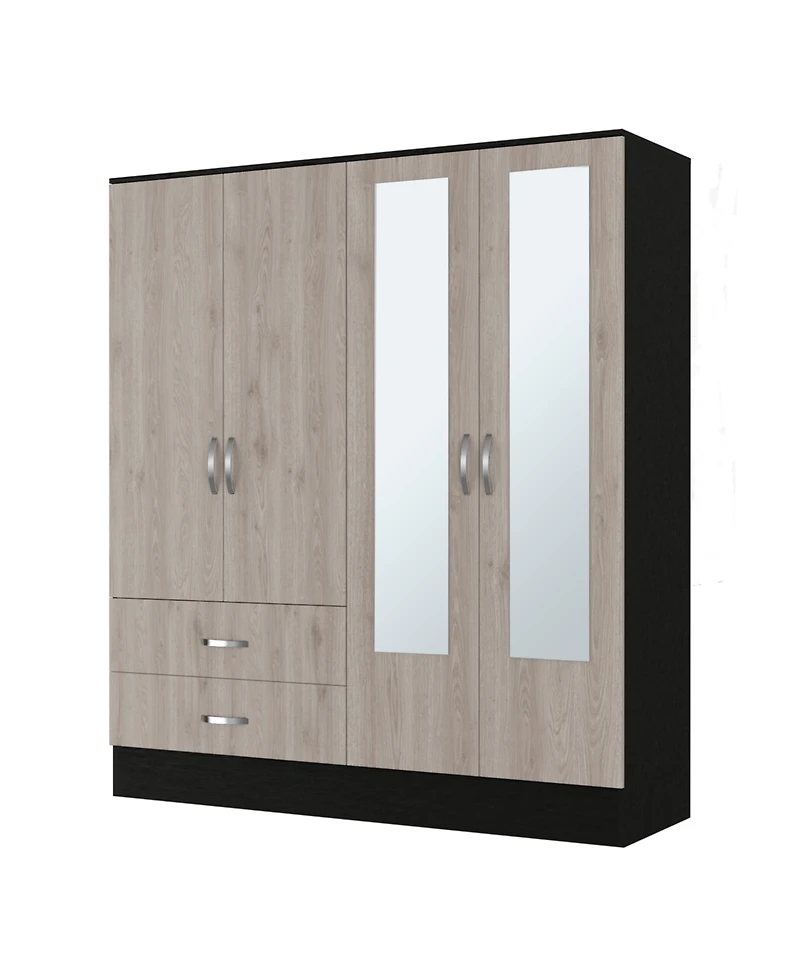 Fm Furniture Florencia L Mirrored Armoire