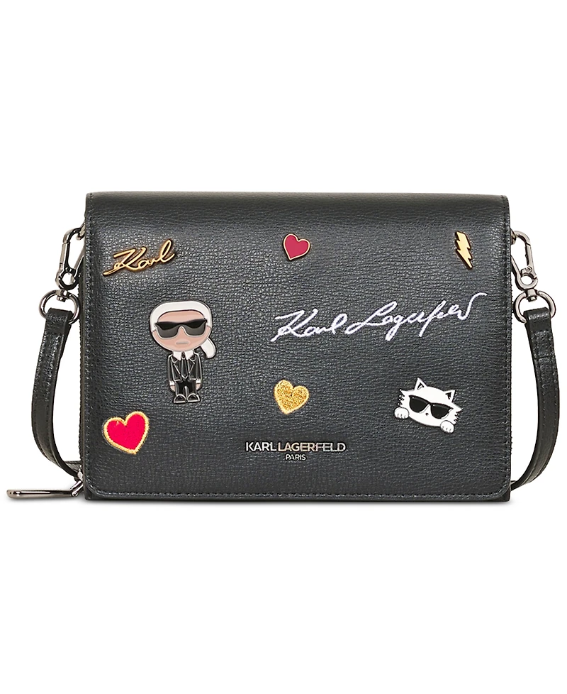 Karl Lagerfeld Paris Lourdes Crossbody with Cate Pins