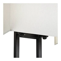Possini Euro Design Modena Modern Art Deco Wall Light Sconce Black Hardwire 9 1/2" Fixture Silvery Faux Silk Shade for Bedroom Bathroom Vanity Re