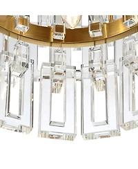 Vienna Full Spectrum Luxum Burnished Brass Chandelier 23 1/2" Wide Modern Tiered Crystal 8-Light Fixture for Dining Room House Foyer Kitchen Isla