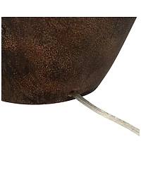 Regency Hill Glenn Rustic Farmhouse Table Lamps 27" Tall Set of 2 Dark Terra Cotta Tapered Fabric Drum for Bedroom Living Room Bedside Nightstand