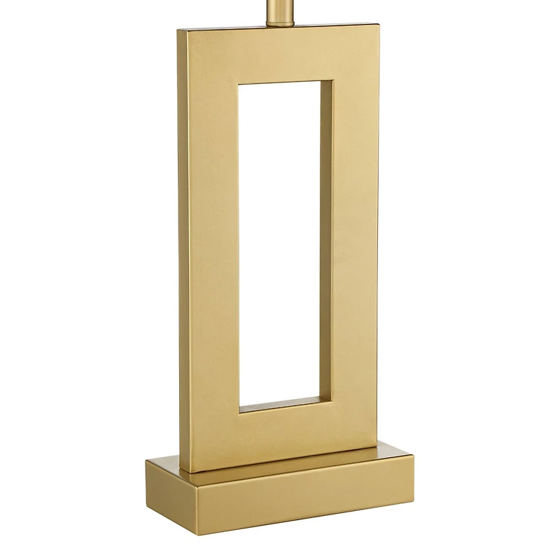 360 Lighting Marshall Modern Table Lamp 30" Tall Gold Open Base Oatmeal Rectangular Shade for Bedroom Living Room Bedside Nightstand Office House
