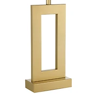 360 Lighting Marshall Modern Table Lamp 30" Tall Gold Open Base Oatmeal Rectangular Shade for Bedroom Living Room Bedside Nightstand Office House