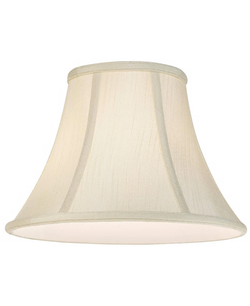 Imperial Shade Creme Small Bell Lamp Shade 6" Top x 12" Bottom x 9" Slant x 8.5" High (Spider) Replacement with Harp and Finial