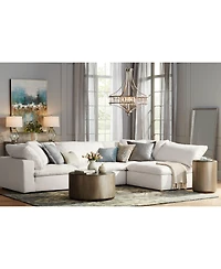Vienna Full Spectrum Soft Silver Chandelier 24" Wide Crystal Glass 4-Light Fixture for Dining Room House Kitchen Bedroom