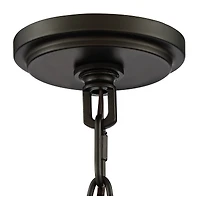 Franklin Iron Works Caleb Bronze Wagon Wheel Pendant Chandelier 23.75" Wide Industrial Clear Glass 5-Light Fixture for Dining Room House Foyer Entrywa