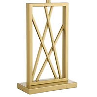 360 Lighting Claudia 26 1/2" Tall Square Modern Glam Table Lamp Gold Finish Metal Single White Shade Living Room Bedroom Bedside