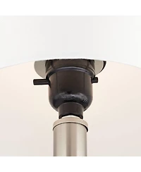 360 Lighting Modern Accent Table Lamps 14 3/4" High Set of 2 Diamond Blue Green Glass Fabric Drum Shade for Bedroom Bedside Office (Color May Var