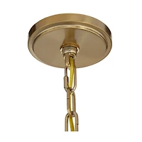 Franklin Iron Works Charleston Warm Brass Pendant Chandelier 16" Wide Modern Dimmable Led Clear Seedy Glass 3-Light Fixture for Dining Room Living Hou