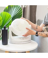 Iris Usa Woozoo Fan, Small Oscillating Desk Fan, Table Air Circulator, 3 Speeds, 52ft Max Air Distance, 12 Inches, 112° Adjustable Tilt, 30 db Lo
