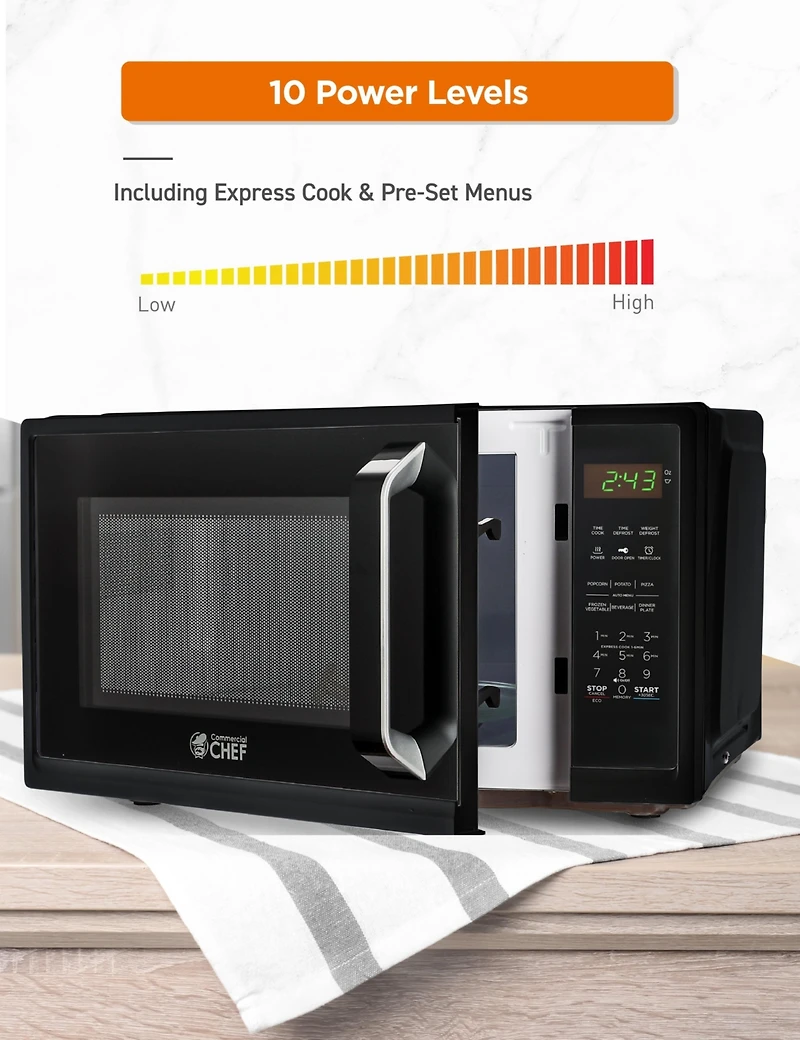 0.9 Cu. Ft. Counter Top Microwave,Black
