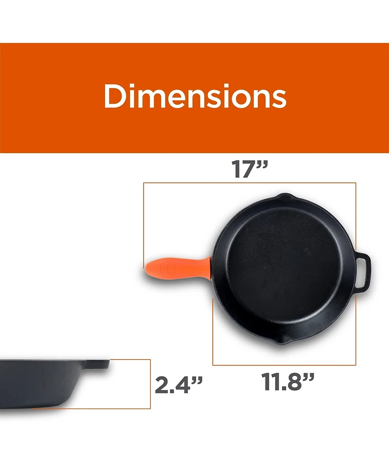12 Inch Skillet with handle holder