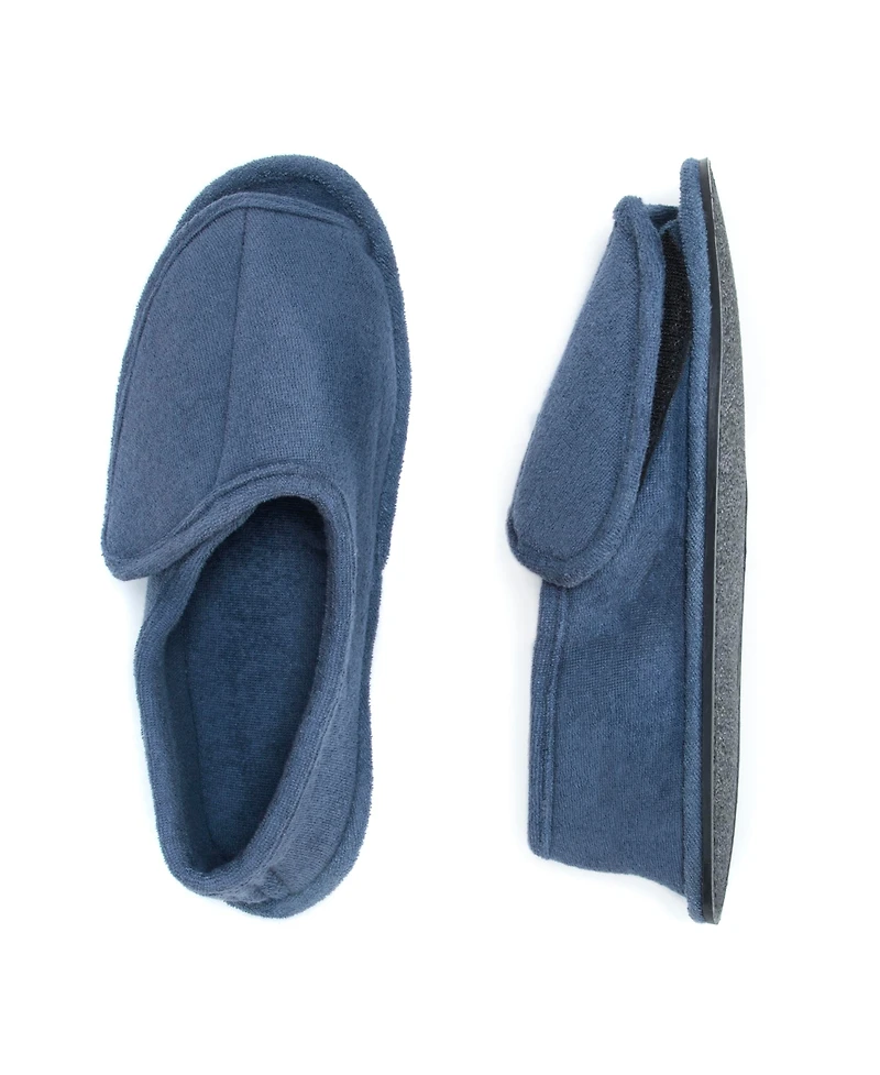 Muk Luks Men's Terry Open Toe Velcro Slippers