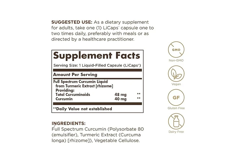 Solgar Full Spectrum Curcumin, 60 Soft Gels